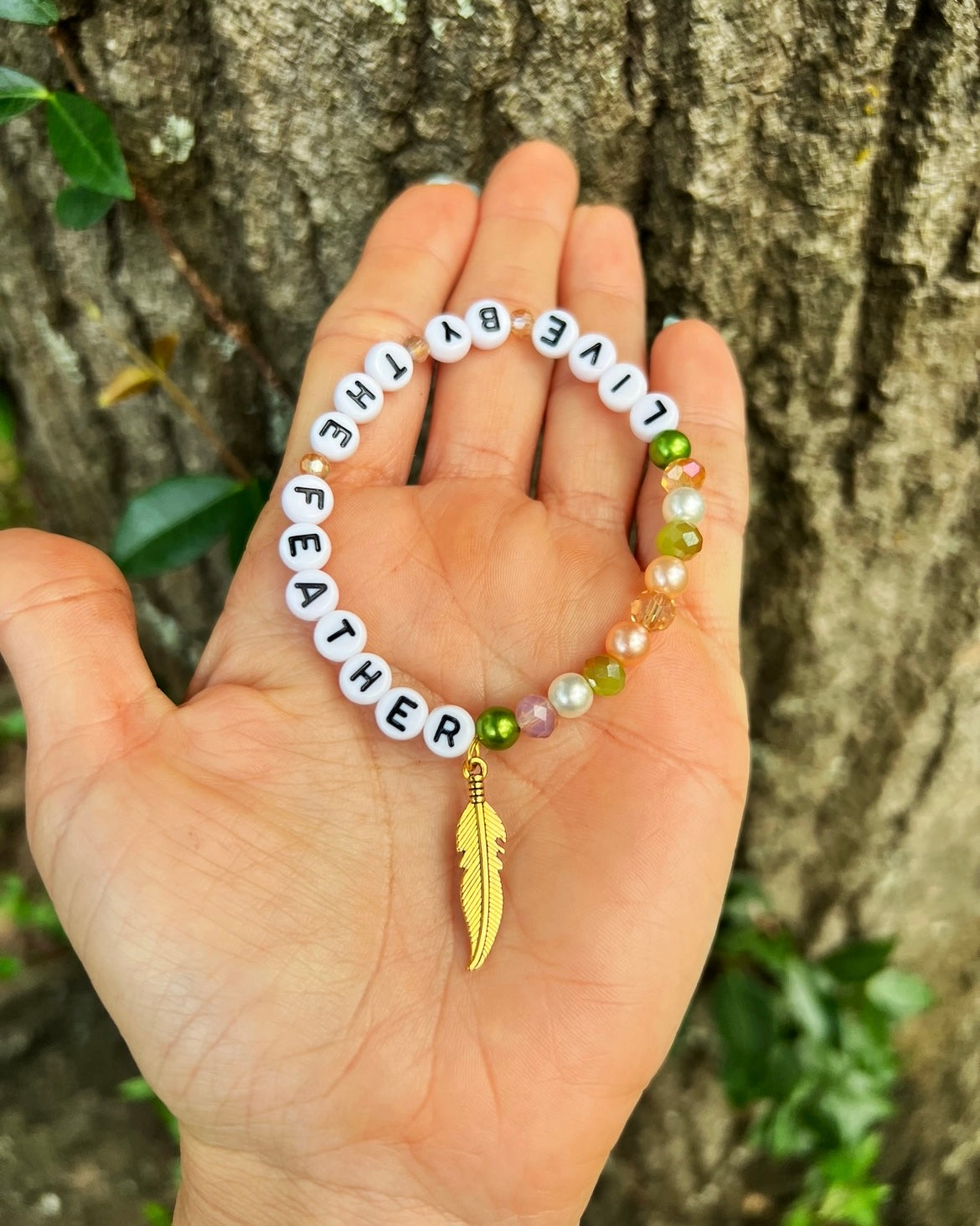 Live By The Feather, Die By The Sword Bracelet