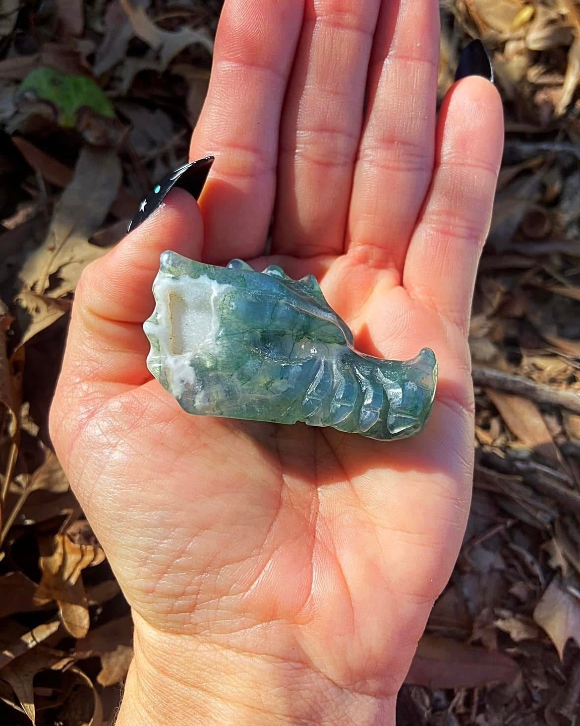 Moss Agate Dragon