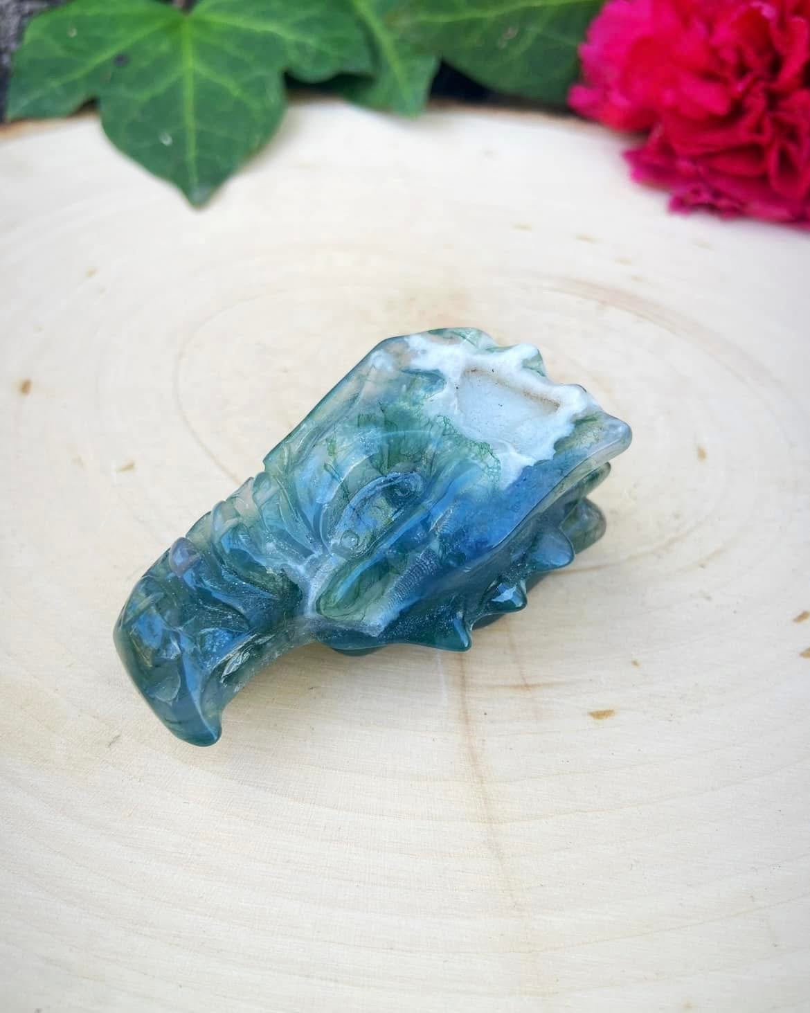 Moss Agate Dragon