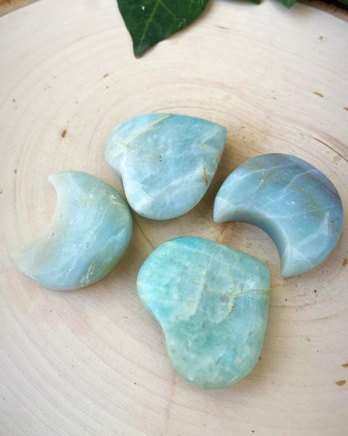 Amazonite Moons and Hearts