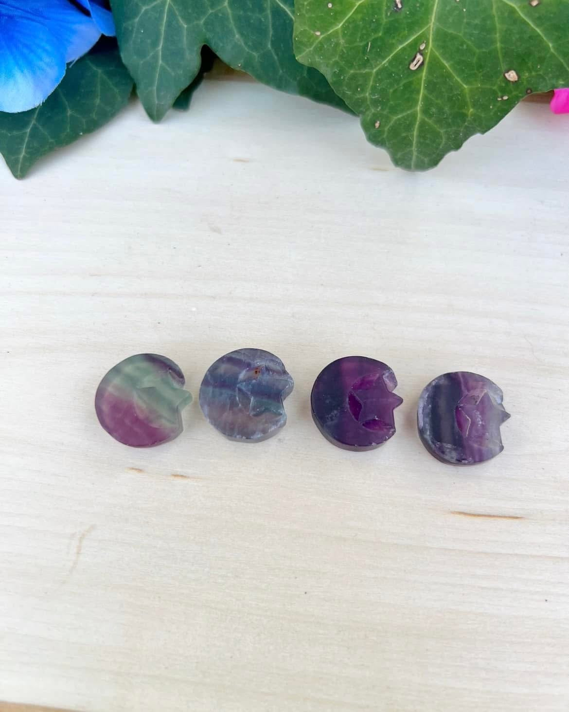 Fluorite Moon and Stars