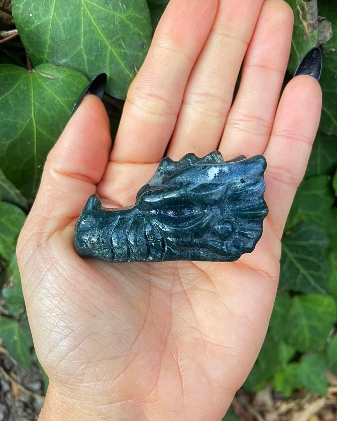Moss Agate Dragon