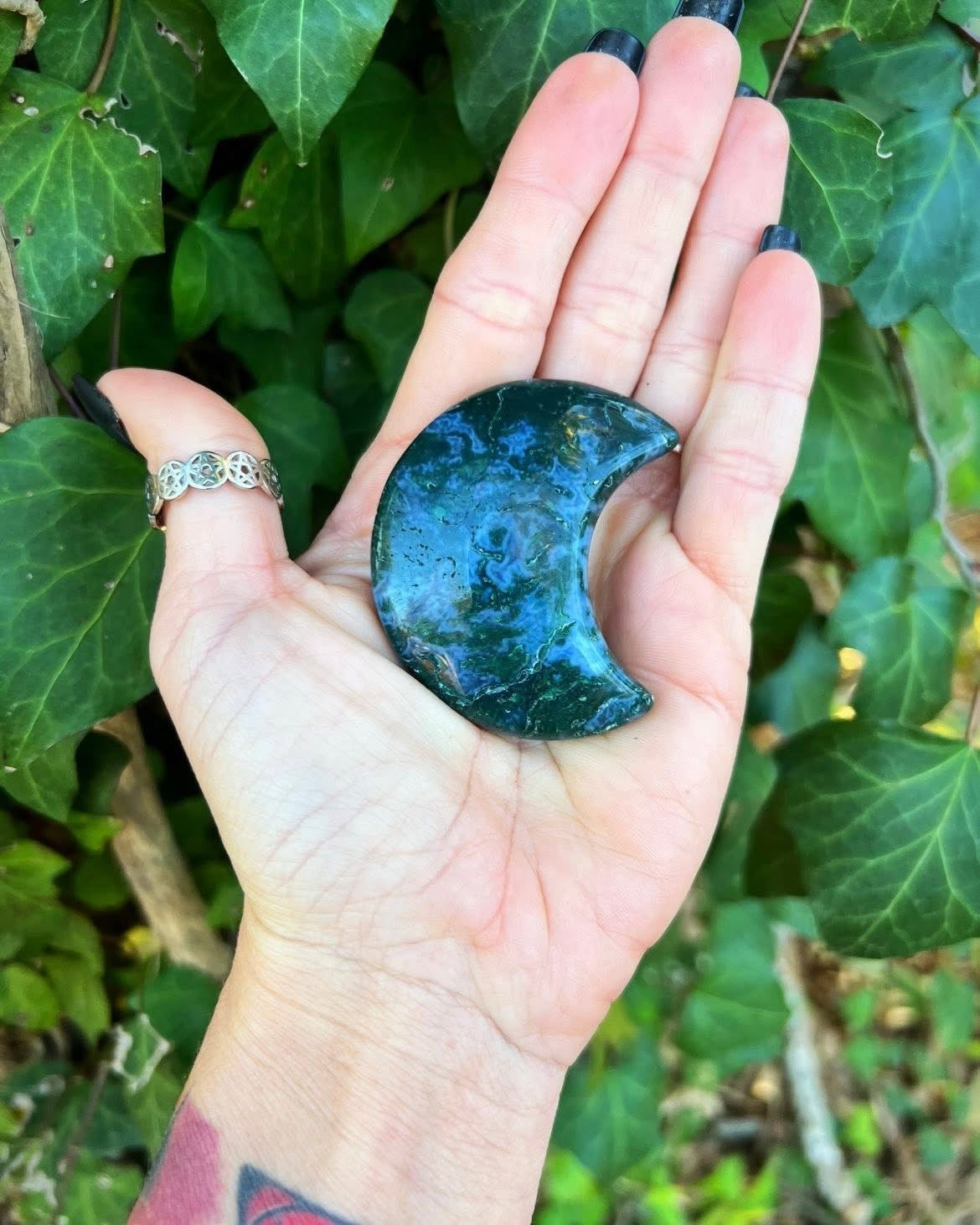 Moss Agate Moon