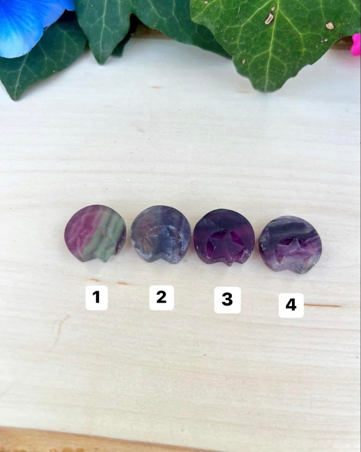 Fluorite Moon and Stars