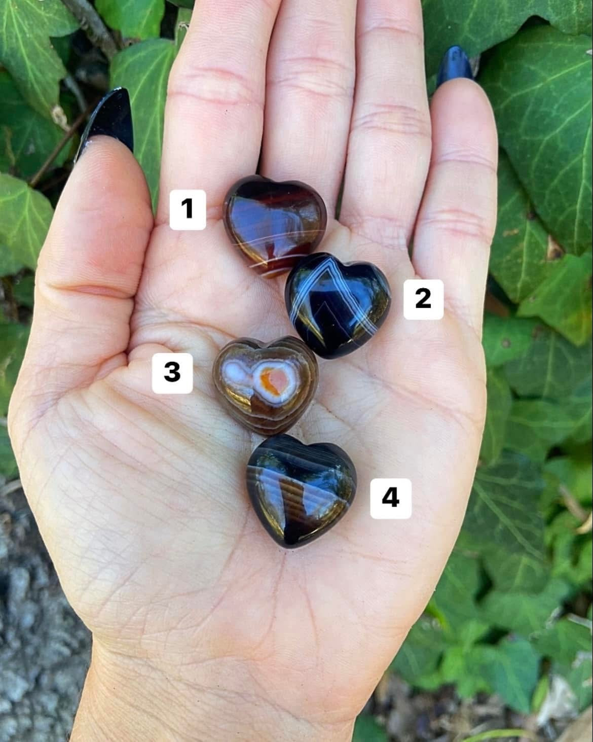 Banded Agate Hearts