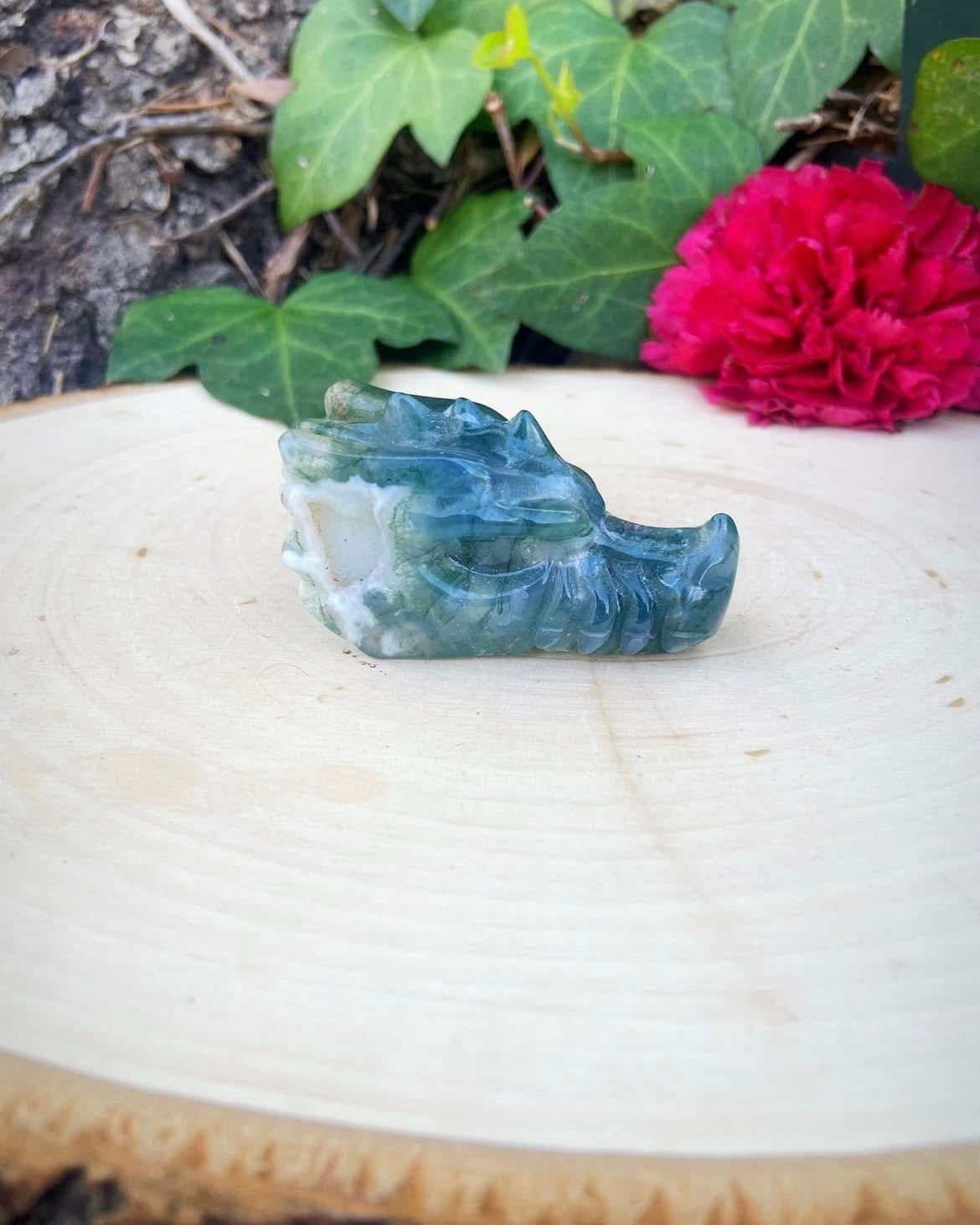 Moss Agate Dragon