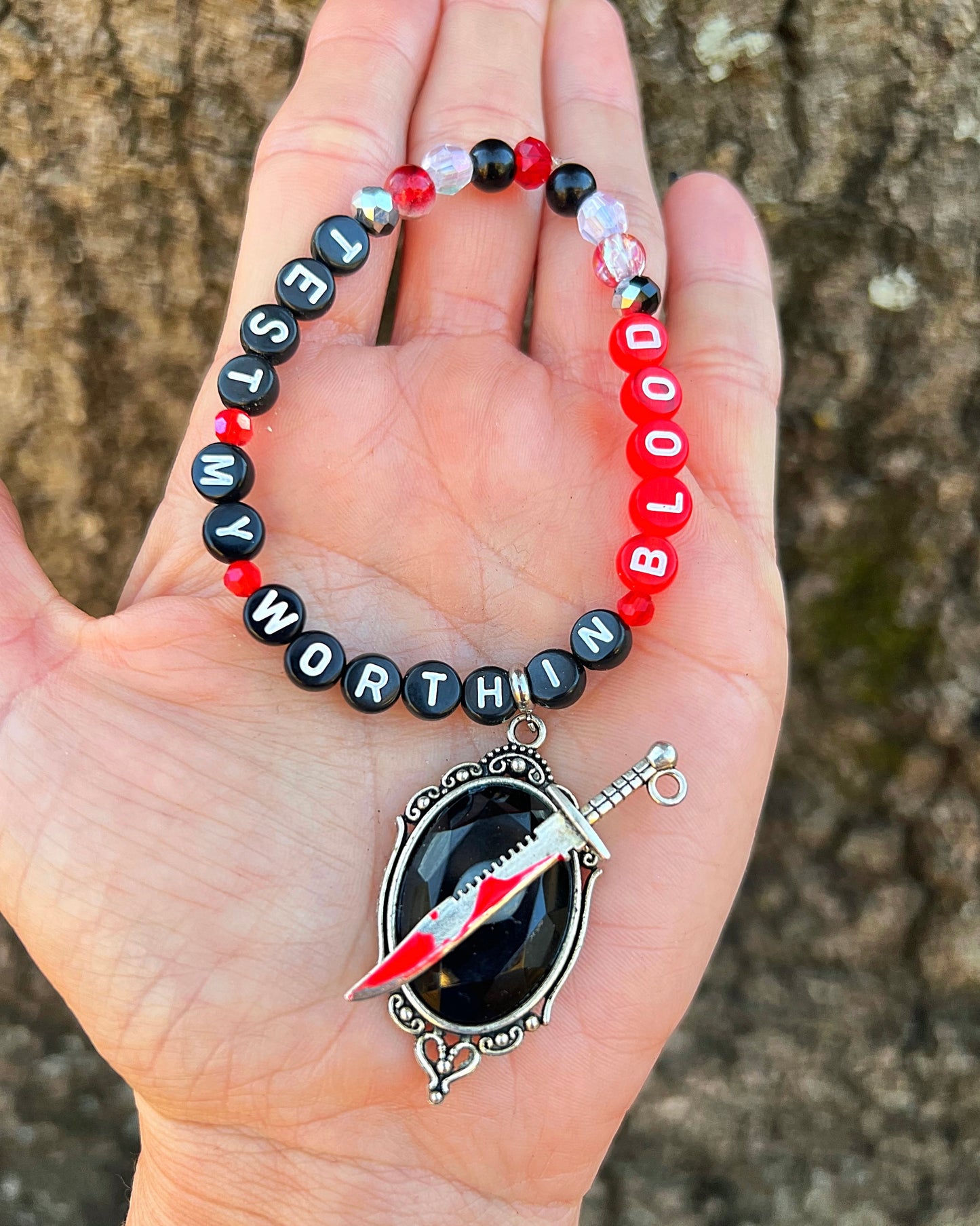 Test My Worth In Blood Bracelet