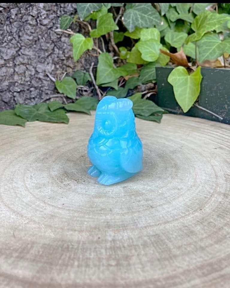Blue Aventurine Owl