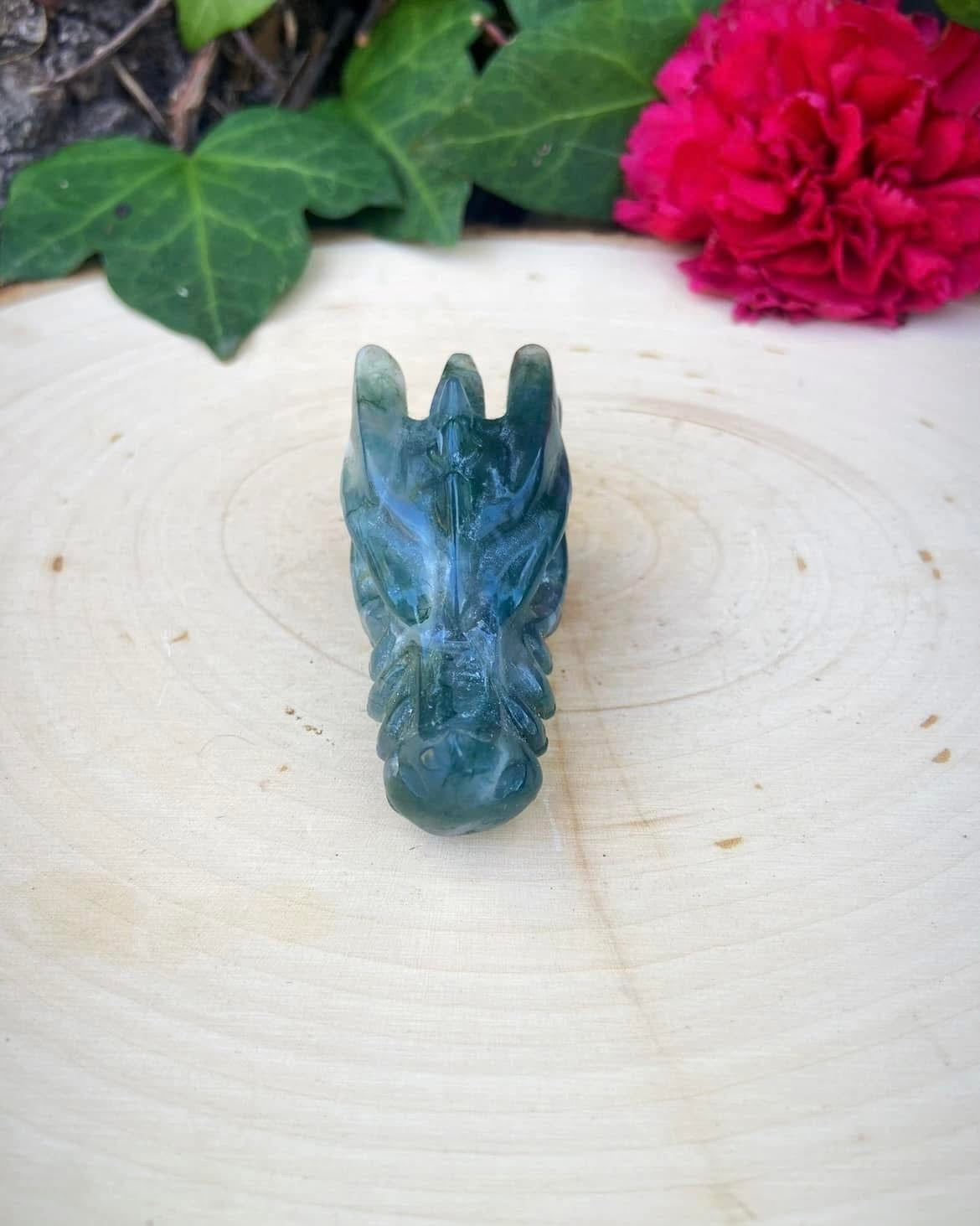 Moss Agate Dragon