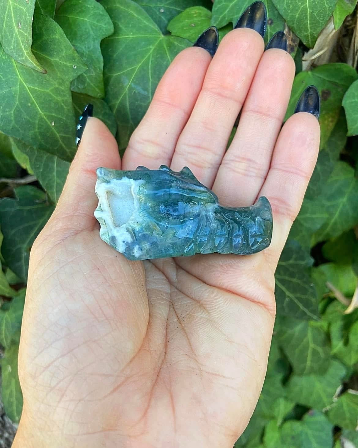 Moss Agate Dragon