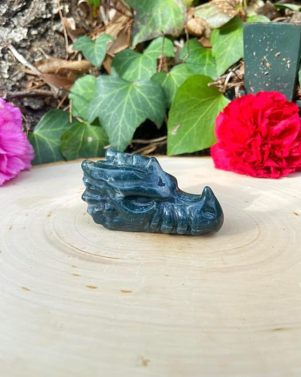 Moss Agate Dragon
