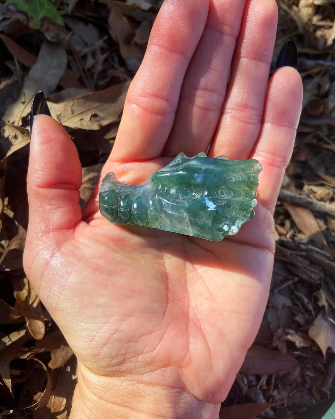 Moss Agate Dragon