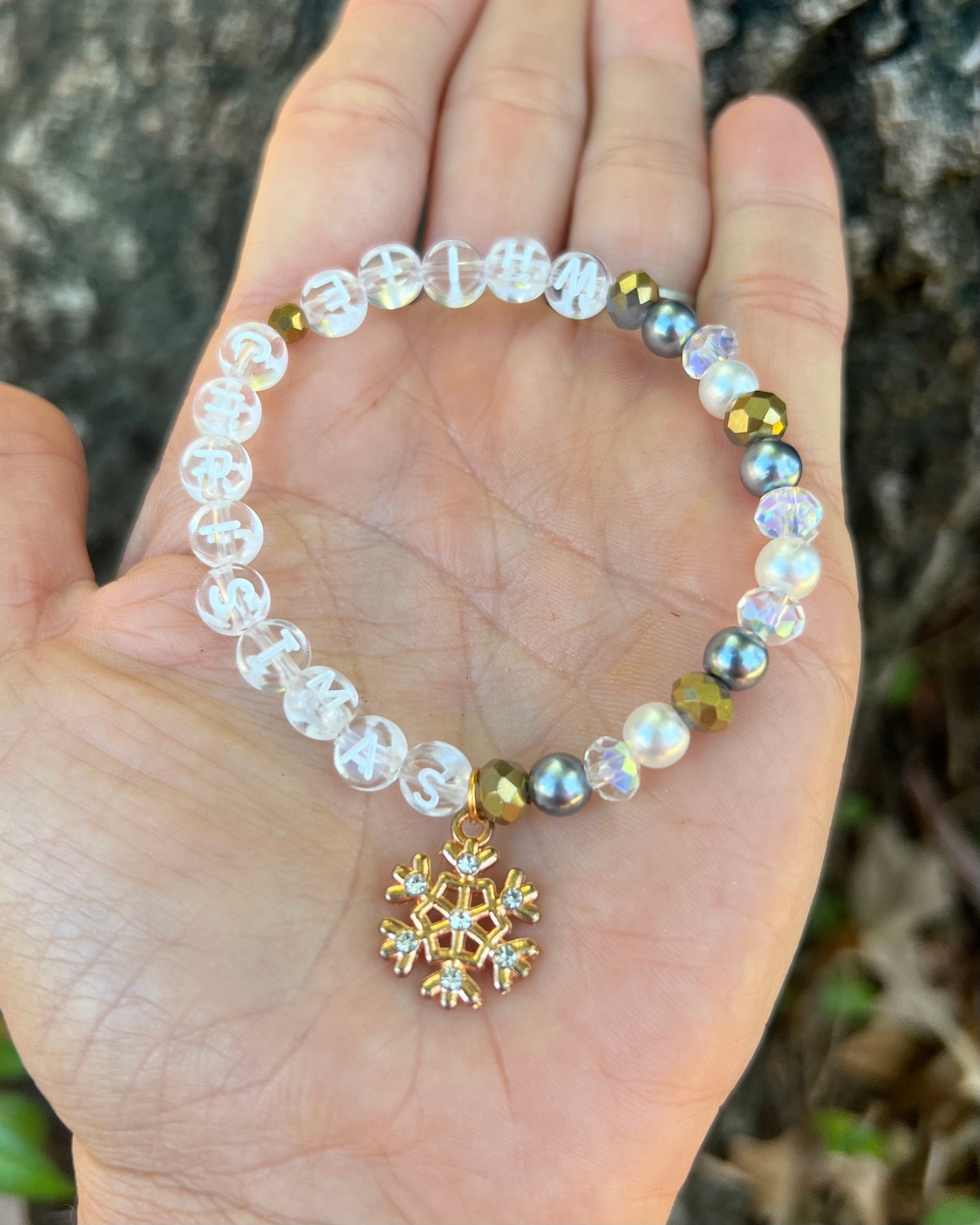 White Christmas Bracelet