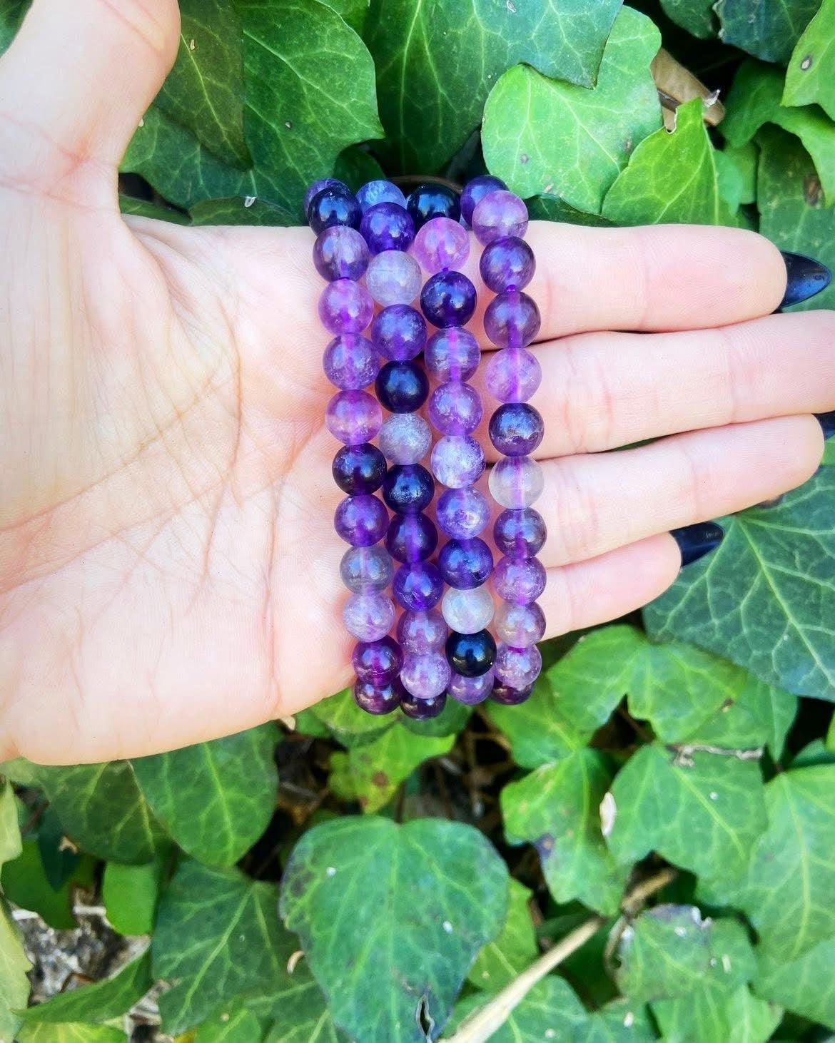 Purple Fluorite Bracelets - 8mm