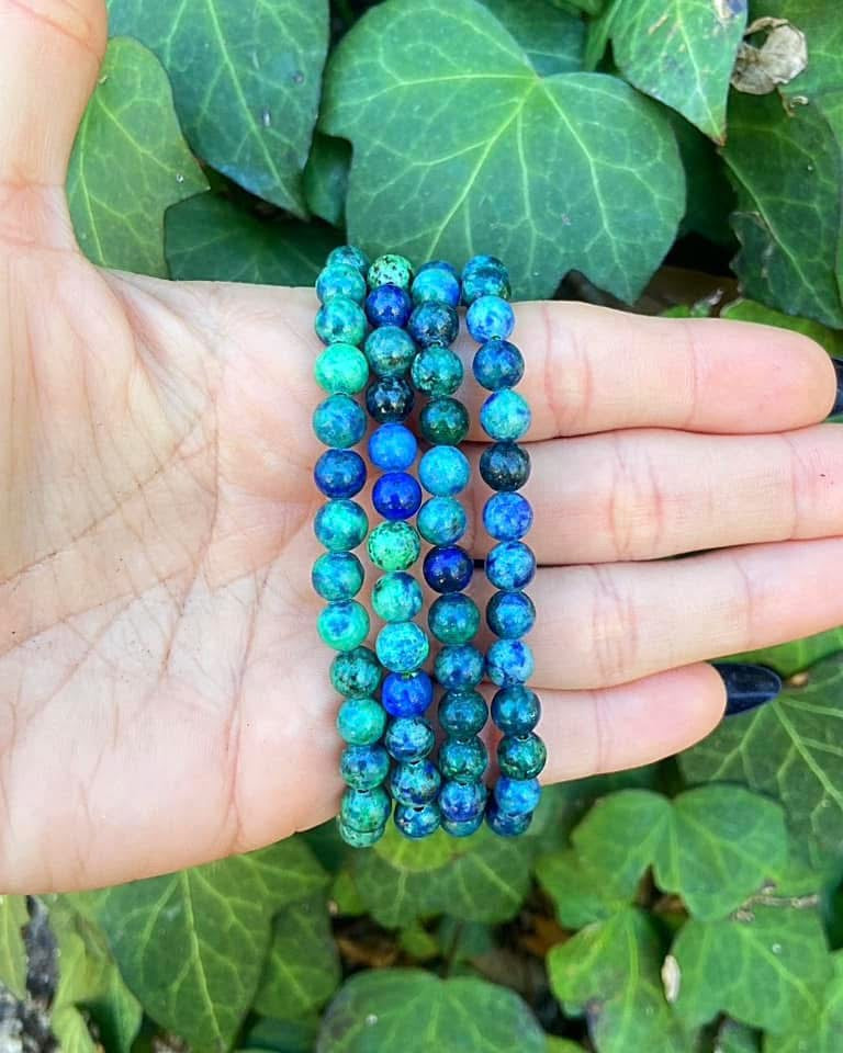 Lapis Lazuli and Phoenix Stone Bracelets 6mm