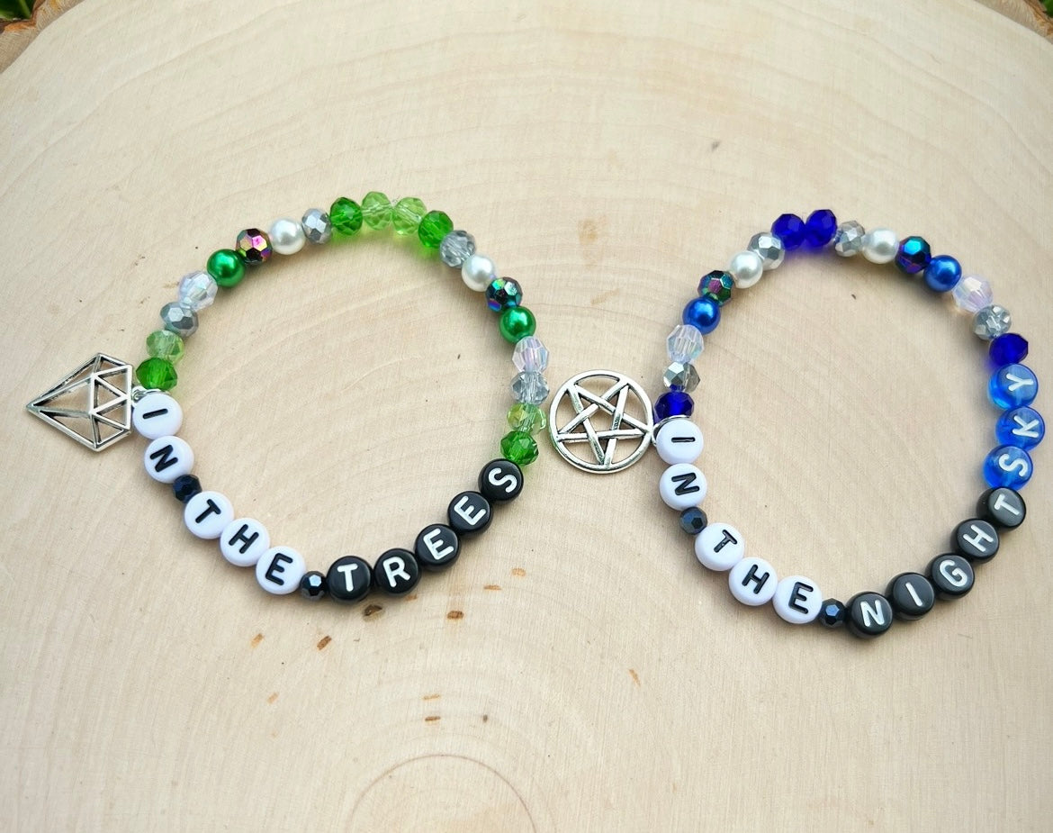 Diamonds In The Trees, Pentagrams In The Night Sky Bracelets