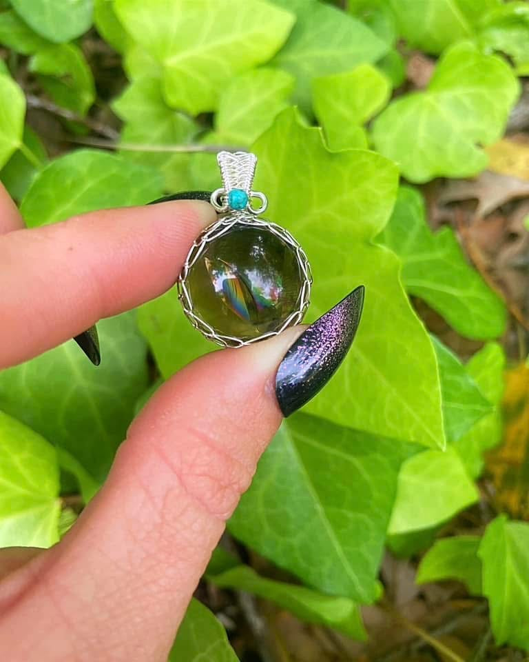 Smoky Quartz Pendants (with rainbows)