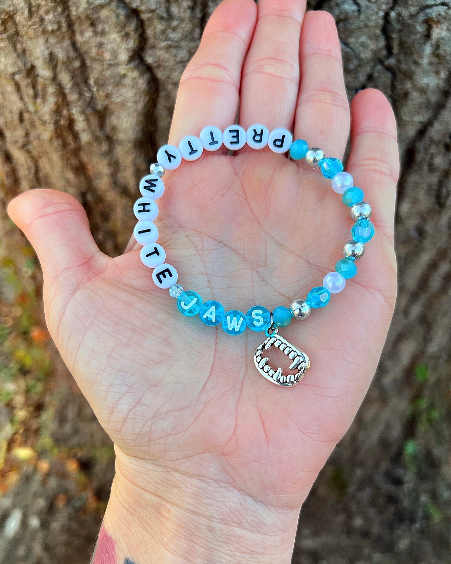 Pretty White Jaws Bracelet