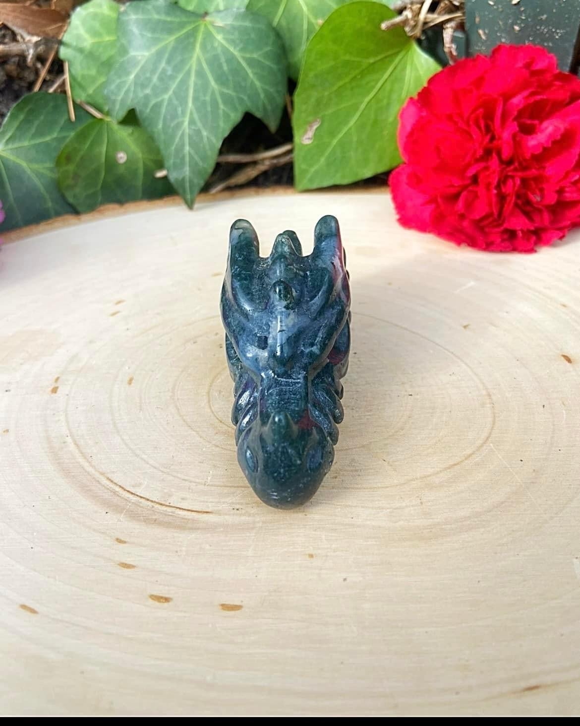 Moss Agate Dragon