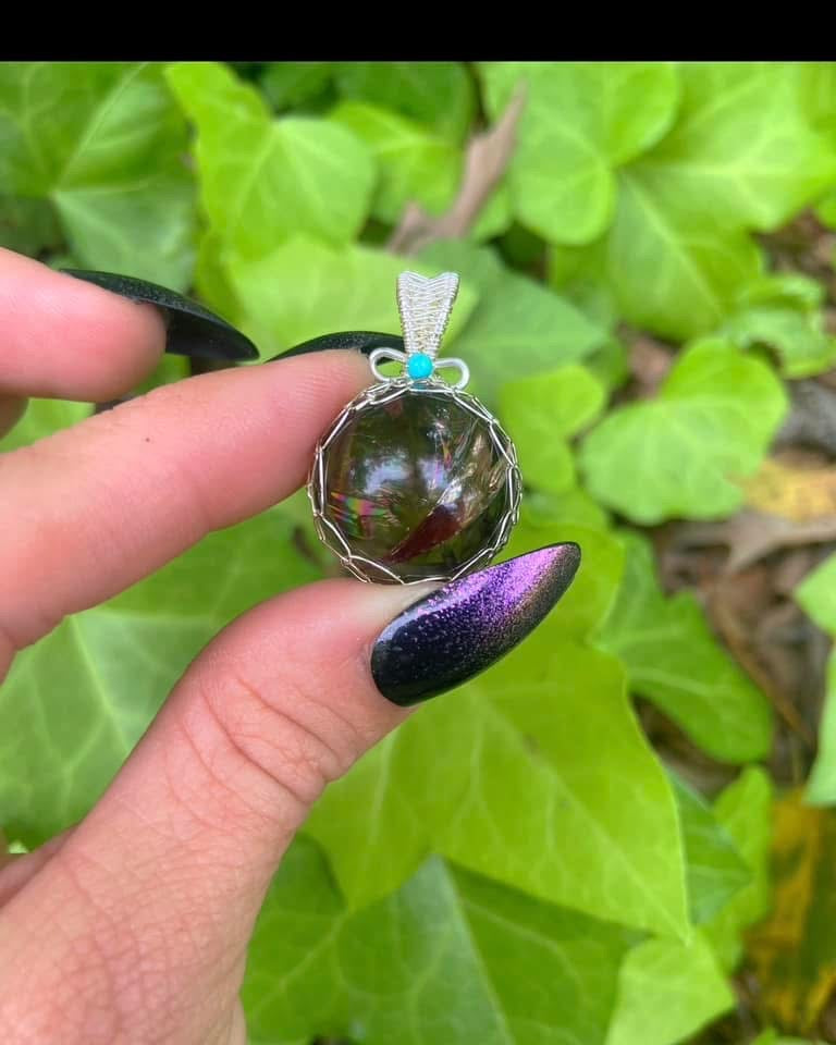 Smoky Quartz Pendants (with rainbows)
