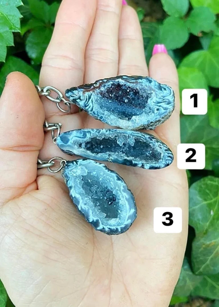 Druzy Agate Keychains