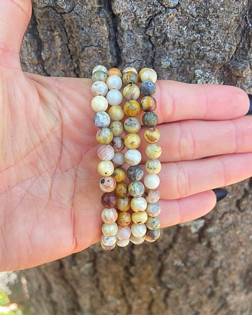 Crazy Lace Agate Bracelets 6mm