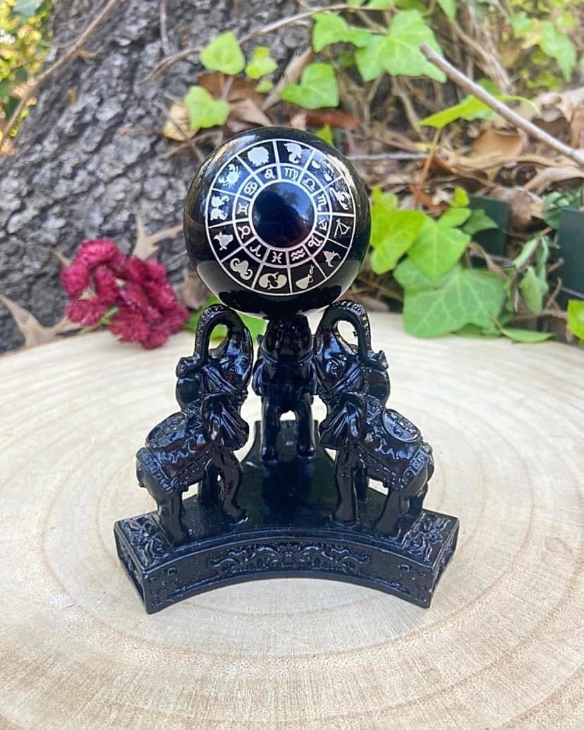 Black Obsidian Zodiac Spheres