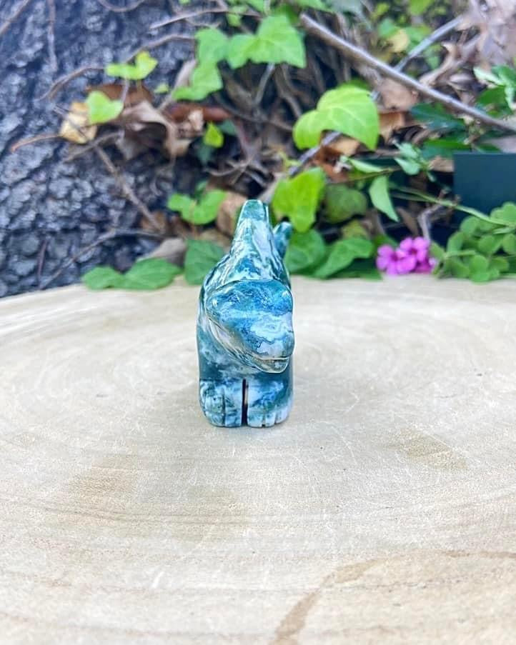 Moss Agate Dinosaur