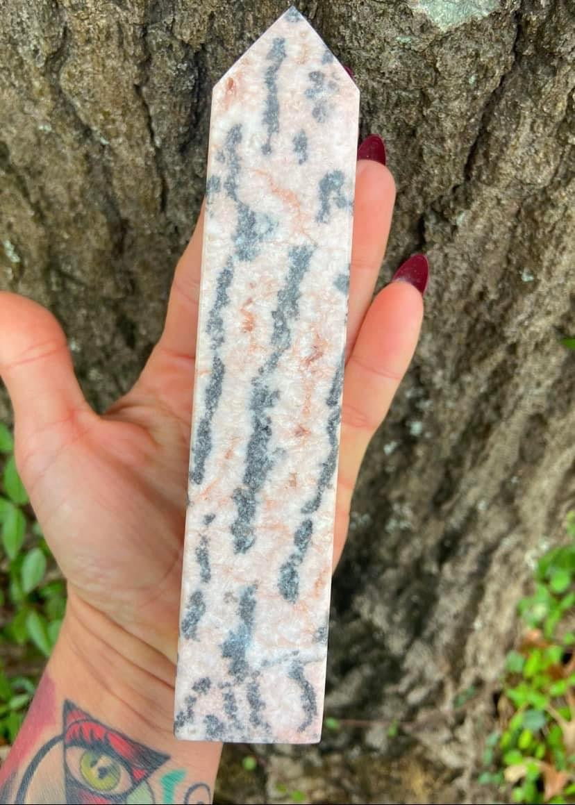 Pink Zebra Jasper Tower