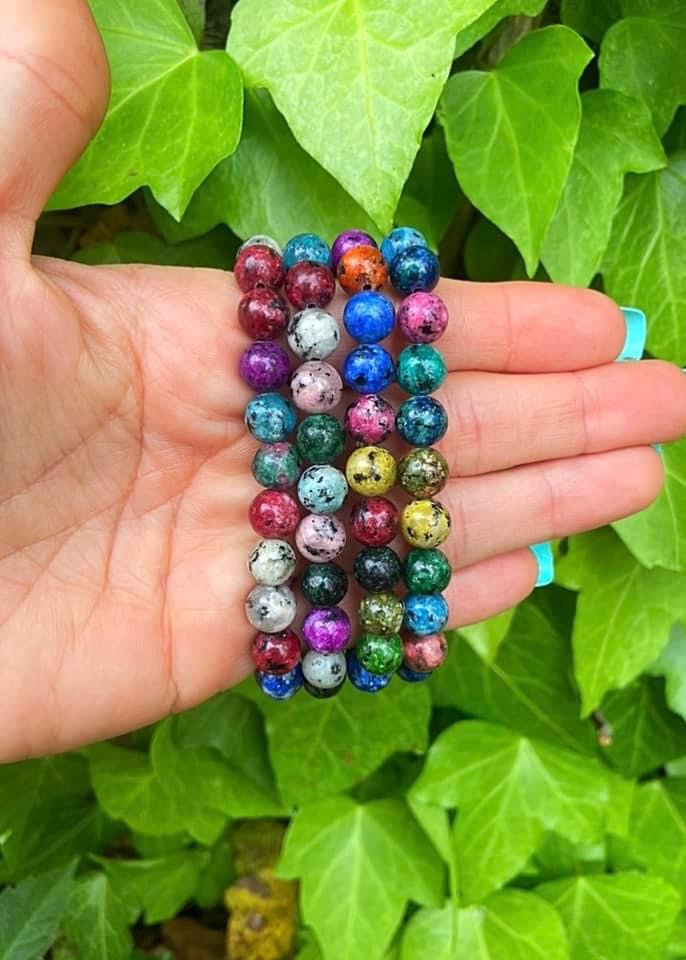 Dyed Howlite Bracelets 8mm