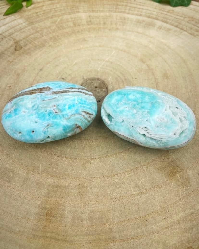 Hemimorphite Palm Stones
