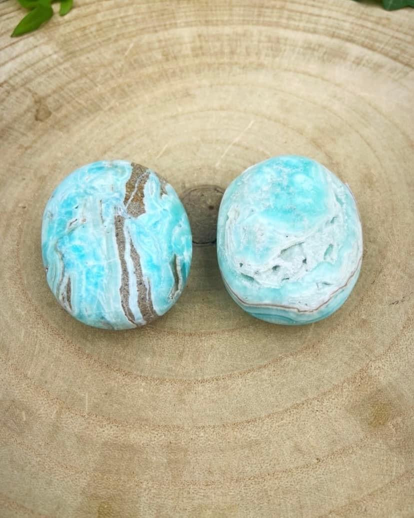 Hemimorphite Palm Stones