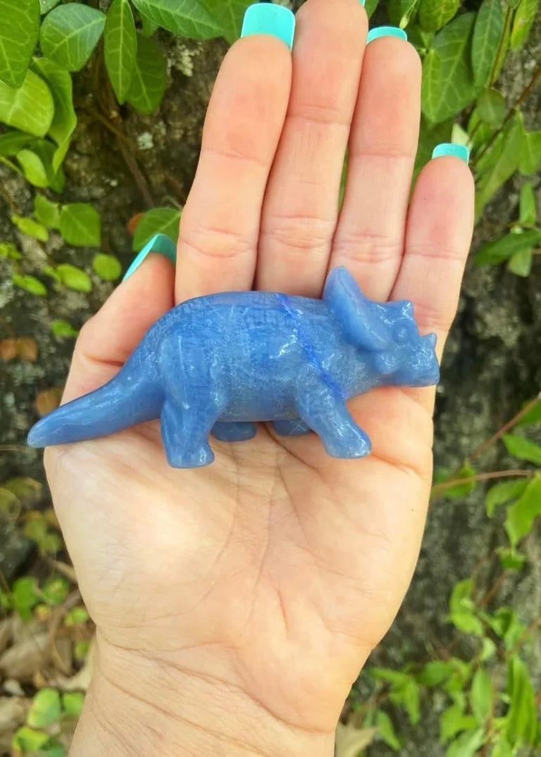 Blue Aventurine Triceratops