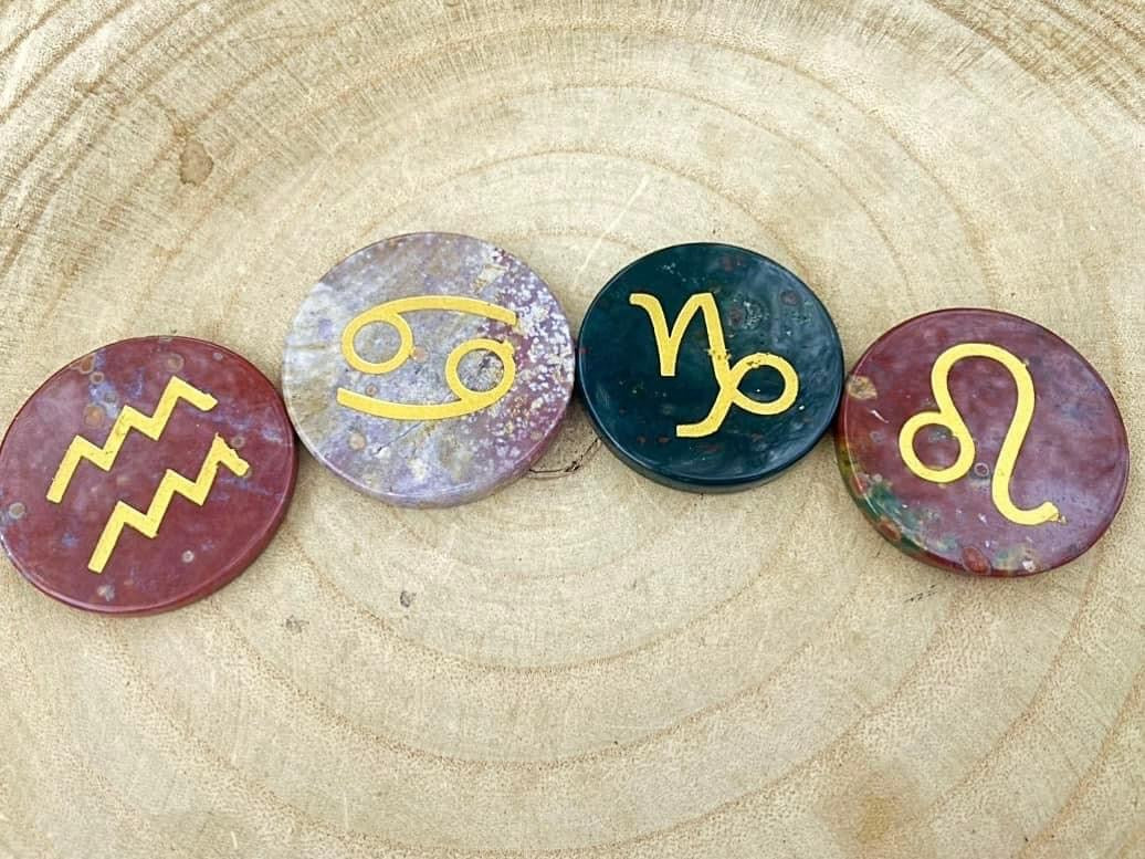 Ocean Jasper Zodiac Discs
