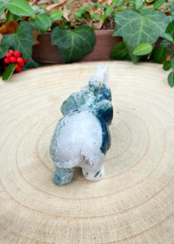 Moss Agate Elephant