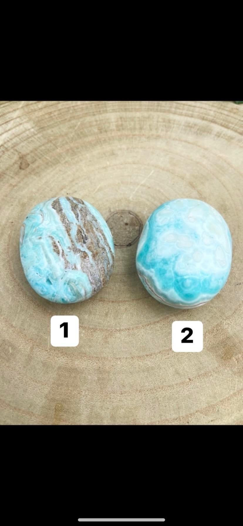Hemimorphite Palm Stones