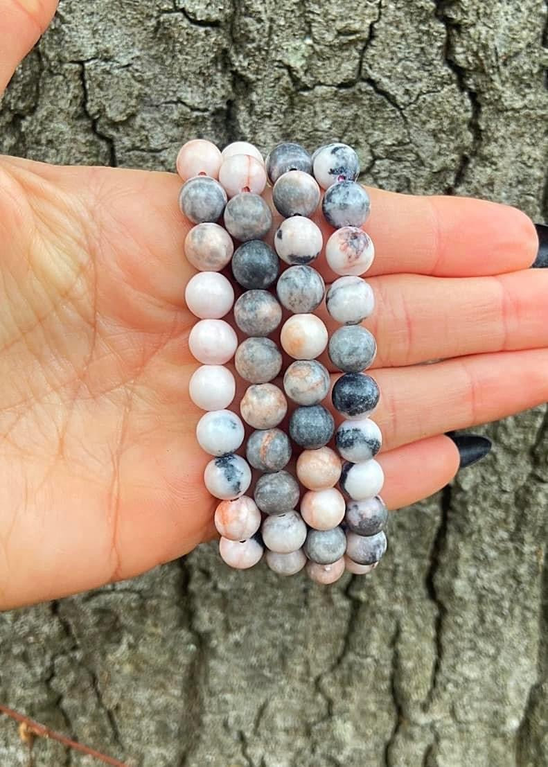 Pink Zebra Jasper Bracelets 8mm