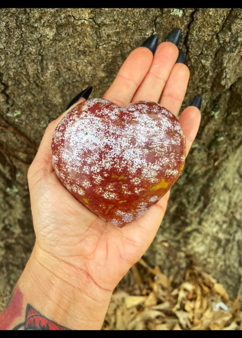 Red Ocean Jasper Heart