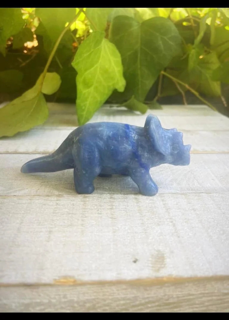 Blue Aventurine Triceratops
