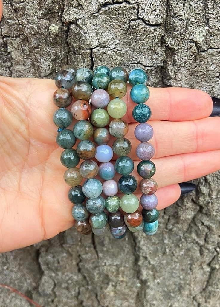 Indian Moss Agate Bracelets 8mm