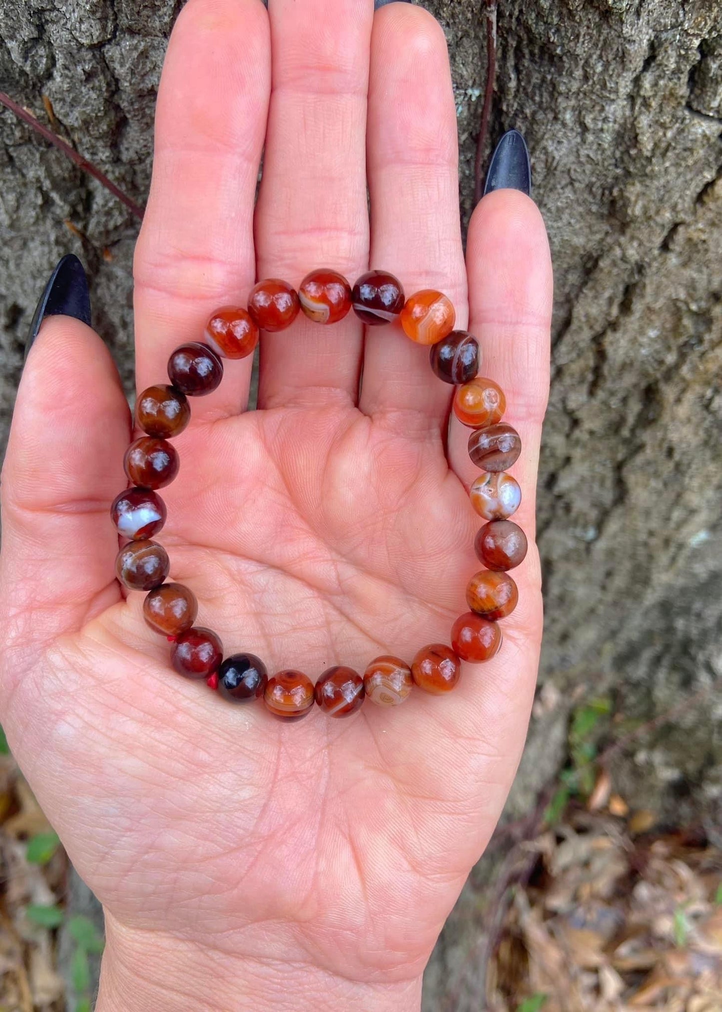 Red Banded Agate Bracelets 8mm