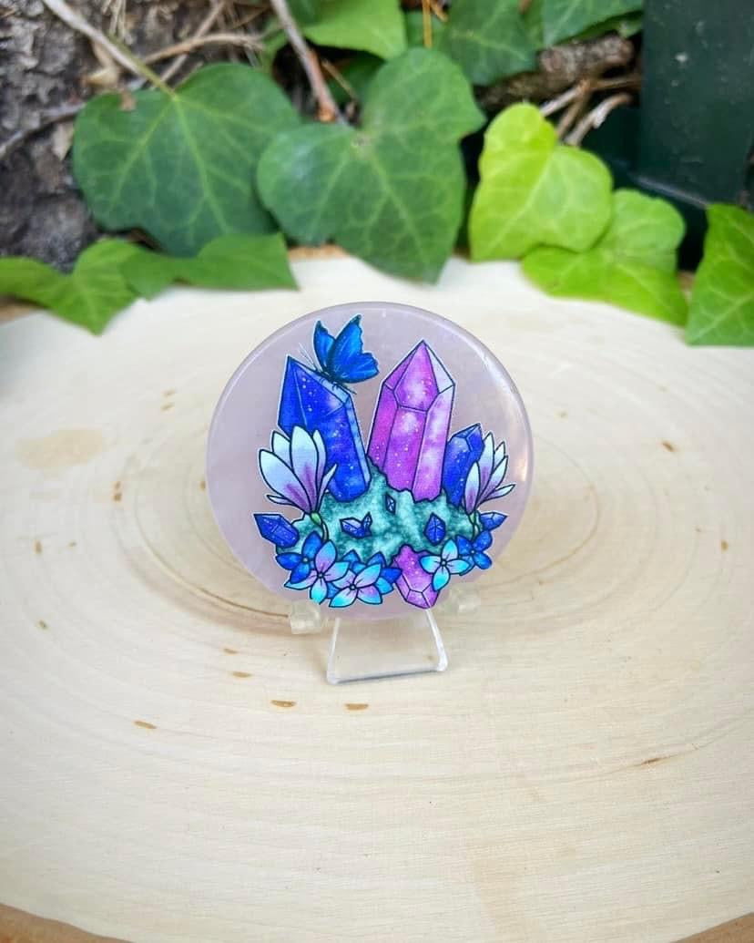 Rose Quartz Pop Socket – Moon Child Creations Crystals