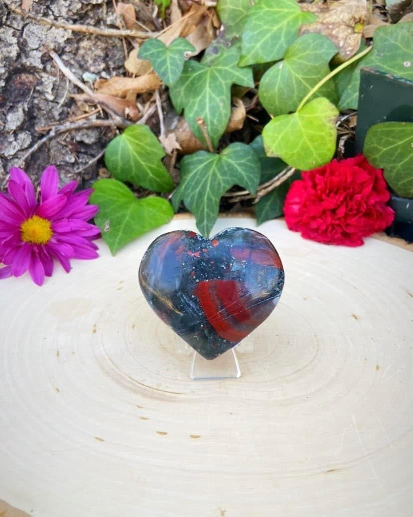 African Bloodstone Heart