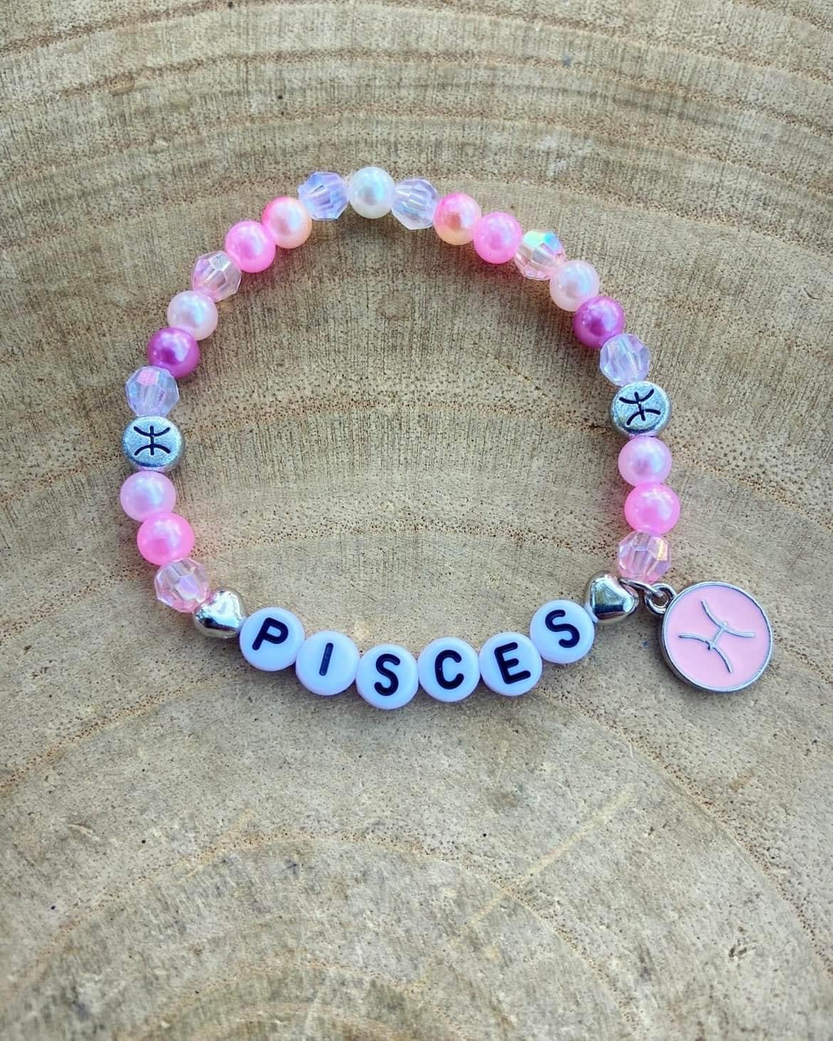 Pink Zodiac Bracelets 6mm