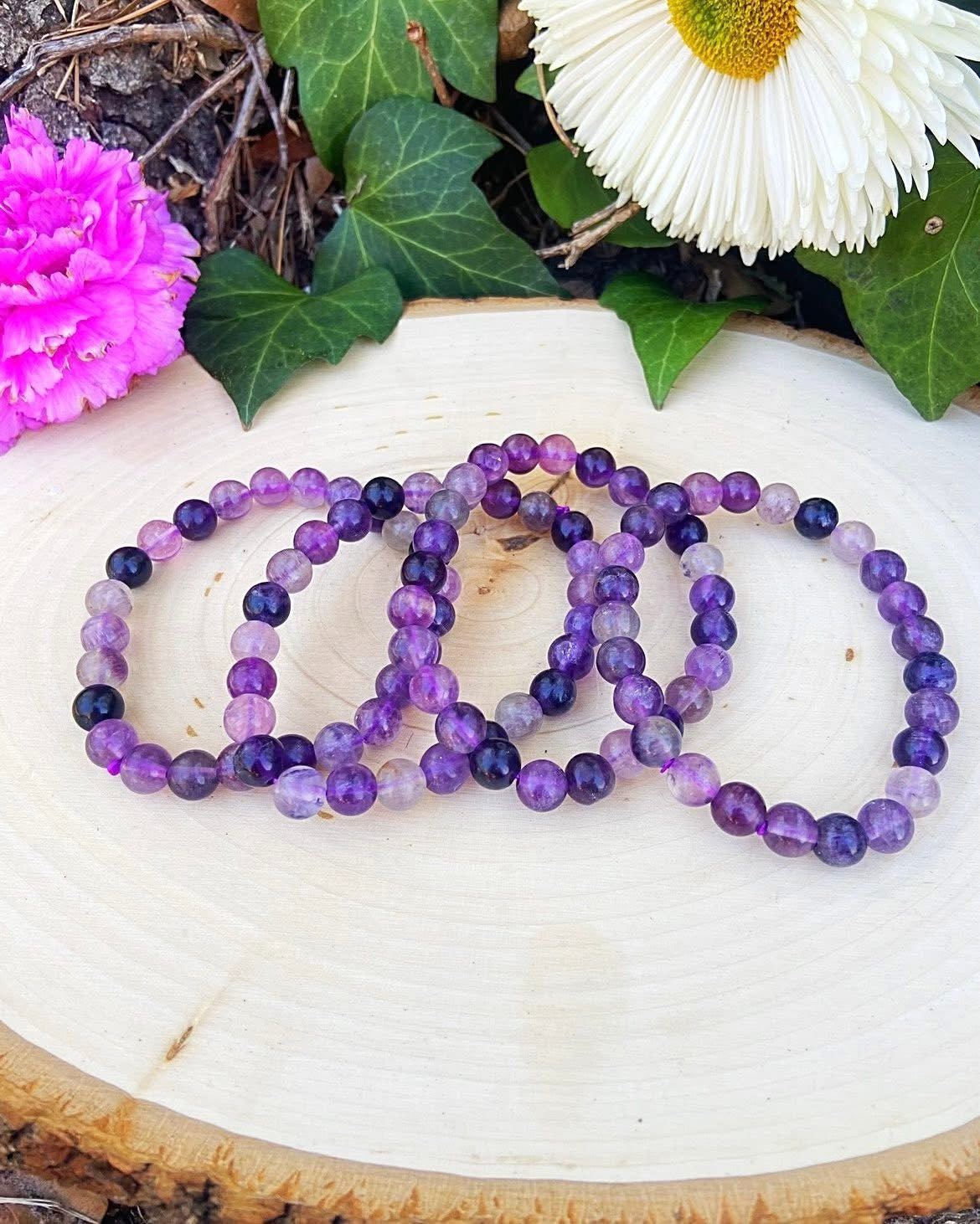 Purple Fluorite Bracelets - 8mm