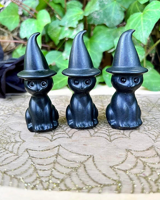 Black Obsidian Witch Cats