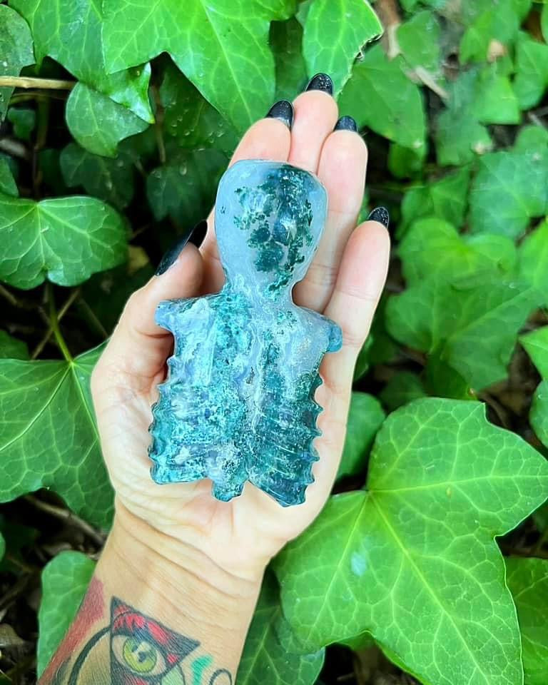 Moss Agate Skeleton