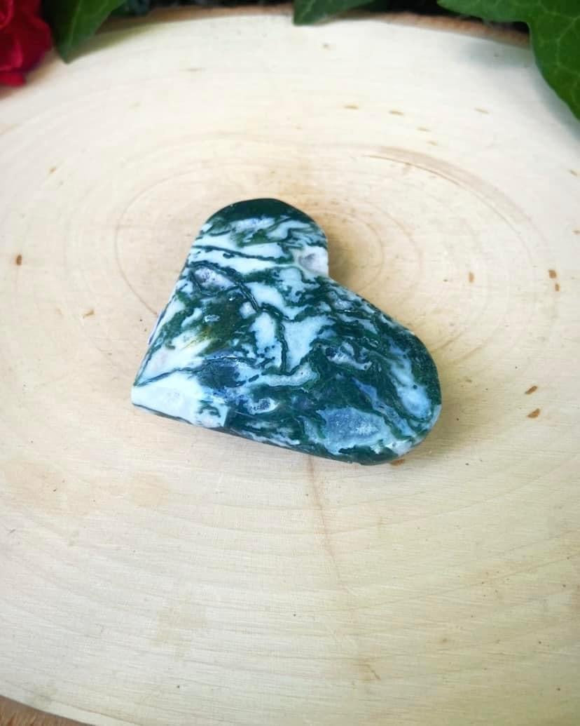 Moss Agate Heart