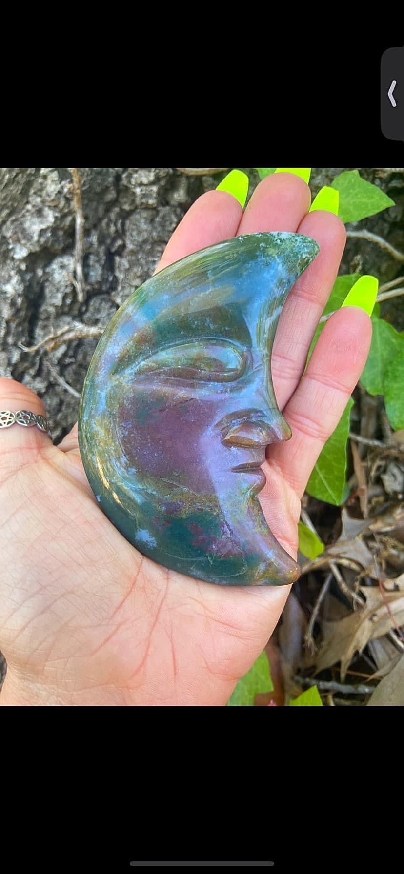 Ocean Jasper Moon Face