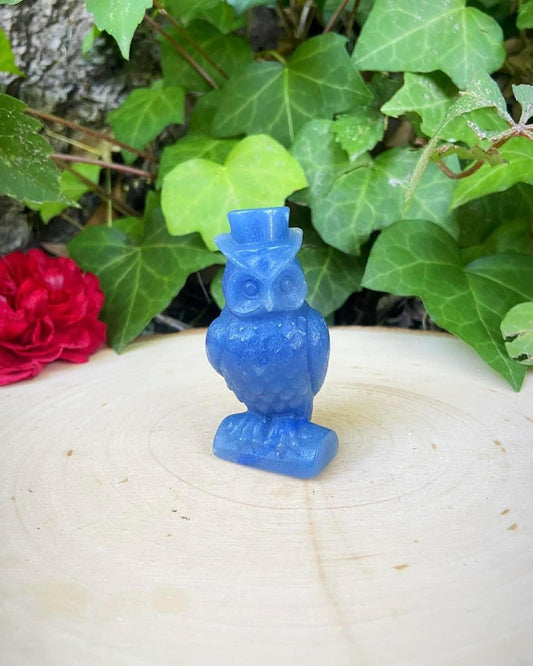 Blue Aventurine Owl